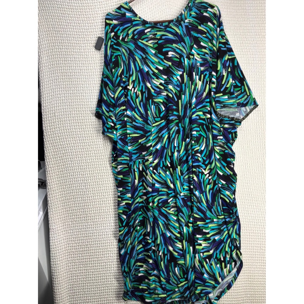 Artistic Womens Annette Abstract Painterly Print Shift Dress OS Multicolor